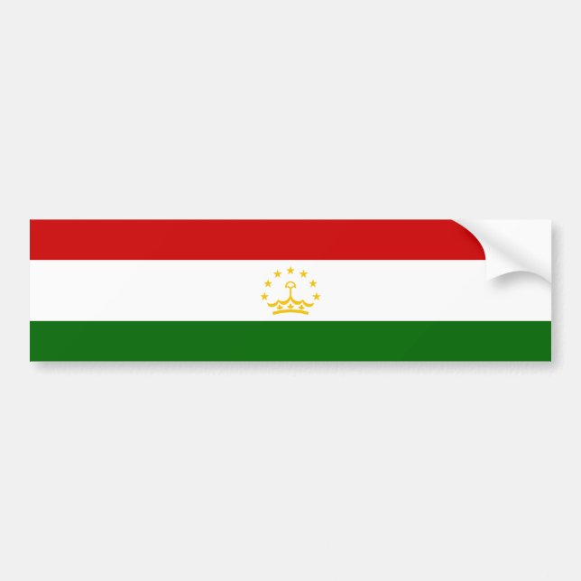 Tadzjikistans flagga bildekal (Framsidan)