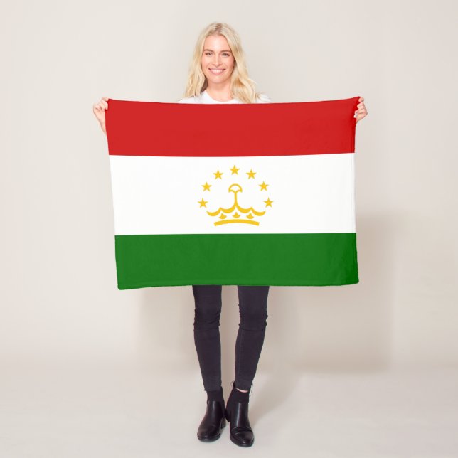 Tadzjikistans flagga fleecefilt (På plats)