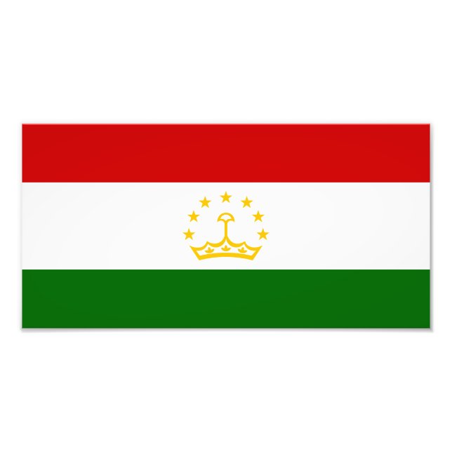 Tadzjikistans flagga fototryck (Framsidan)