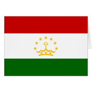 Tadzjikistans flagga hälsningskort