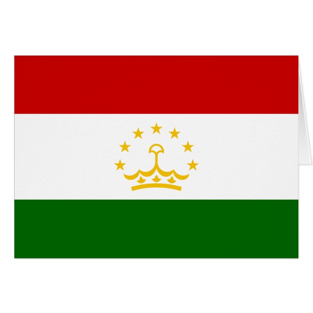 Tadzjikistans flagga hälsningskort (Framsidan Horizontal)
