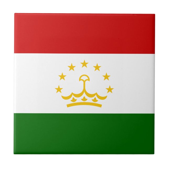 Tadzjikistans flagga kakelplatta (Framsidan)