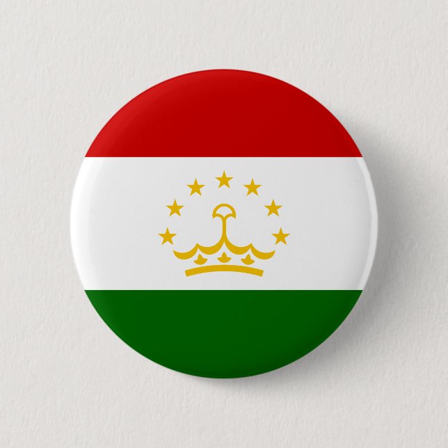 Tadzjikistans flagga knapp (Framsida)