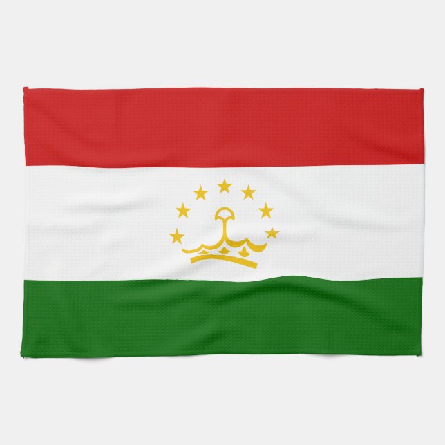 Tadzjikistans flagga kökshandduk (Horisontell)