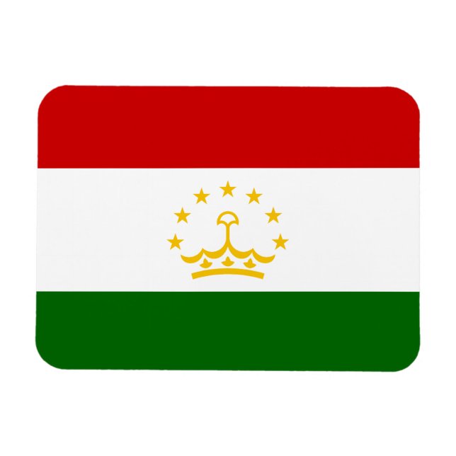 Tadzjikistans flagga magnet (Horisontell)