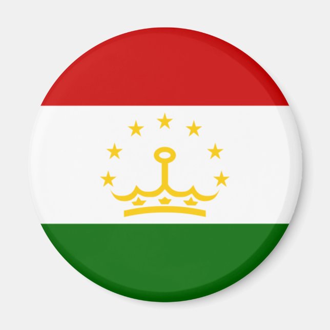 Tadzjikistans Flagga Magnet (Framsidan)