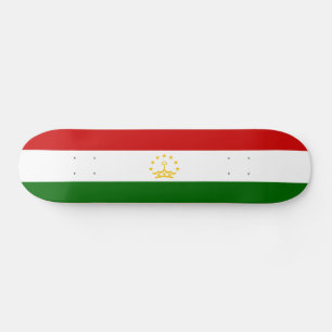 Tadzjikistans flagga mini skateboard bräda 18,5 cm