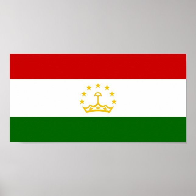 Tadzjikistans flagga poster (Framsidan)