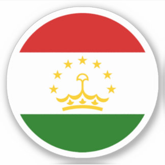 Tadzjikistans Flagga Round Sticker Klistermärken