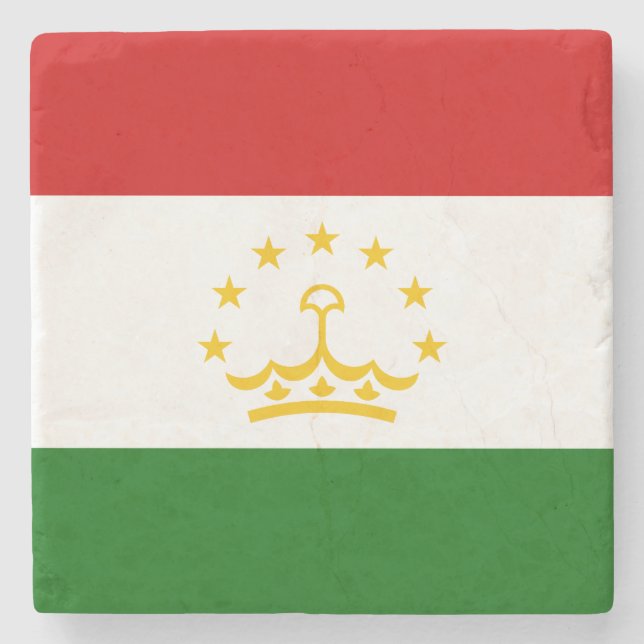 Tadzjikistans flagga stenunderlägg (Framsidan)