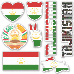 Tadzjikistans nationella symboler klistermärken