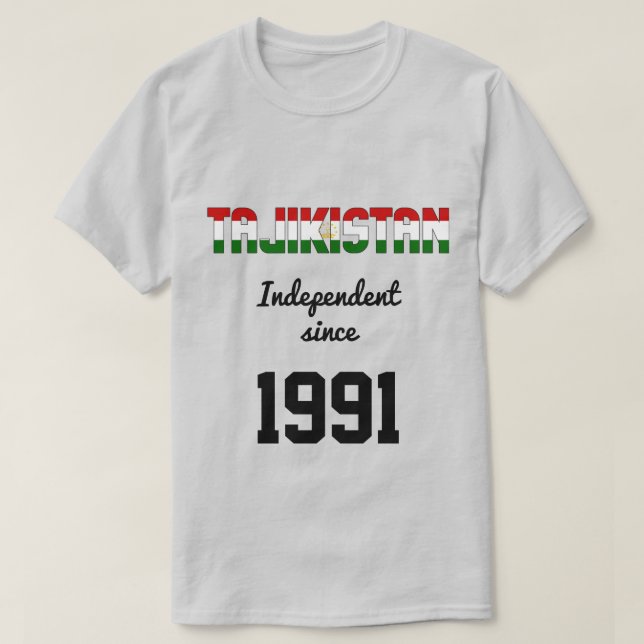 Tadzjikistans oberoende Firande T Shirt (Design framsida)