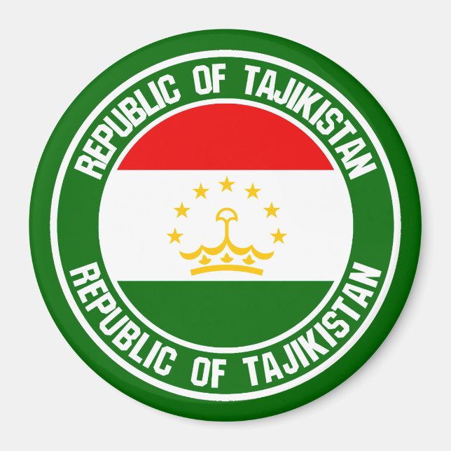 Tadzjikistans rundemblem magnet (Framsidan)