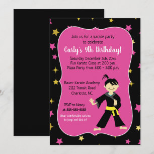 Tae Kwon Do Birthday-inbjudningar Inbjudningar