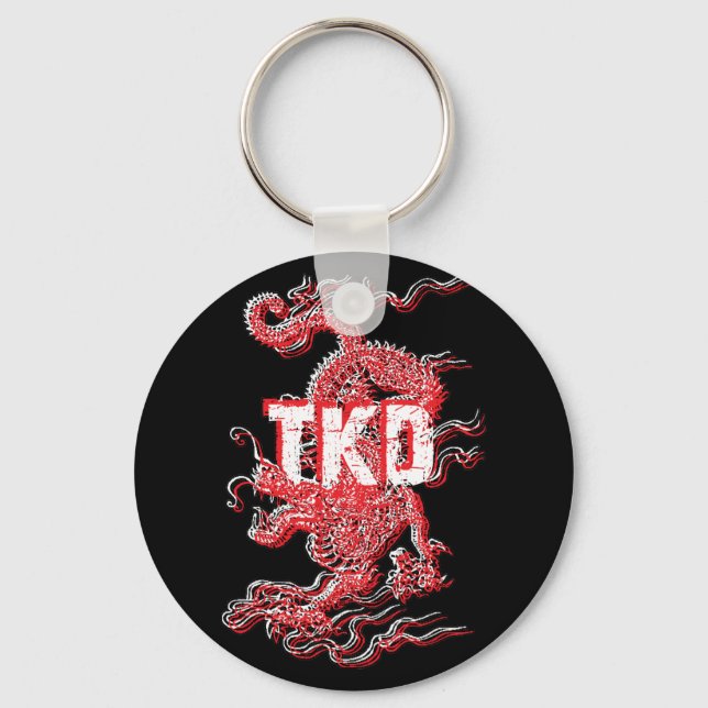 Tae Kwon Do Dragon Keychain Nyckelring (Framsida)