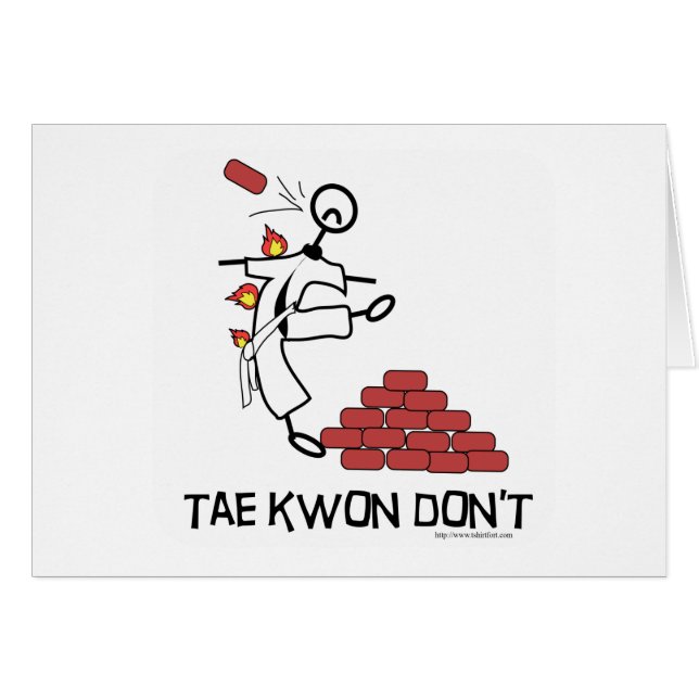 Tae Kwon Dont Hälsningskort (Framsidan Horizontal)