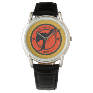 Tae Kwon 	DoSilhouette från Tae Kwon Do fighter. Armbandsur