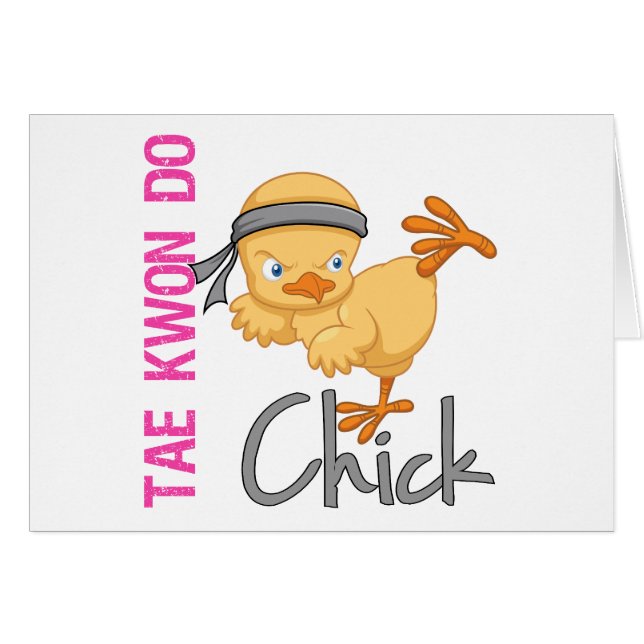 Tae Kwon gör chicken Hälsningskort (Framsidan Horizontal)