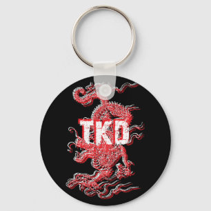 Tae Kwon gör draken Keychain Nyckelring