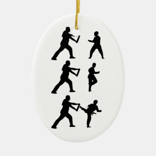 Tae Kwon-Gör Julgransprydnad Keramik