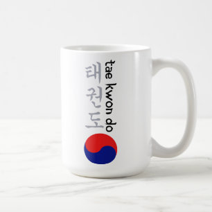 Tae Kwon gör koreansk Calligraphy & symbol Kaffemugg