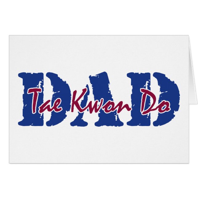Tae Kwon gör pappan Hälsningskort (Framsidan Horizontal)