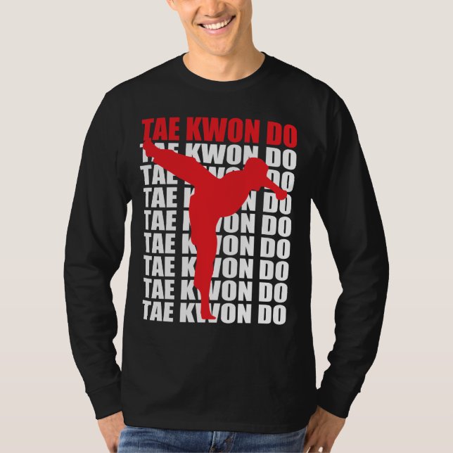 Tae Kwon gör skjortan för långärmad T Tee Shirt (Framsida)