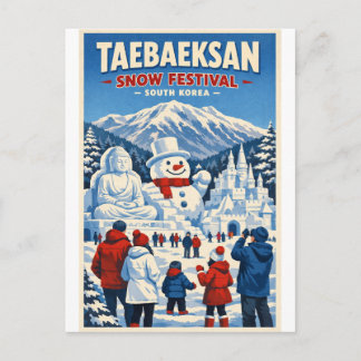 Taebaeksan Snow Festival in South Korea korea Vykort