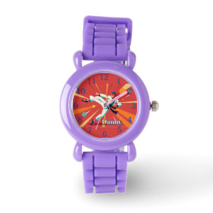 Taekwando Sport Orange editable namn Armbandsur