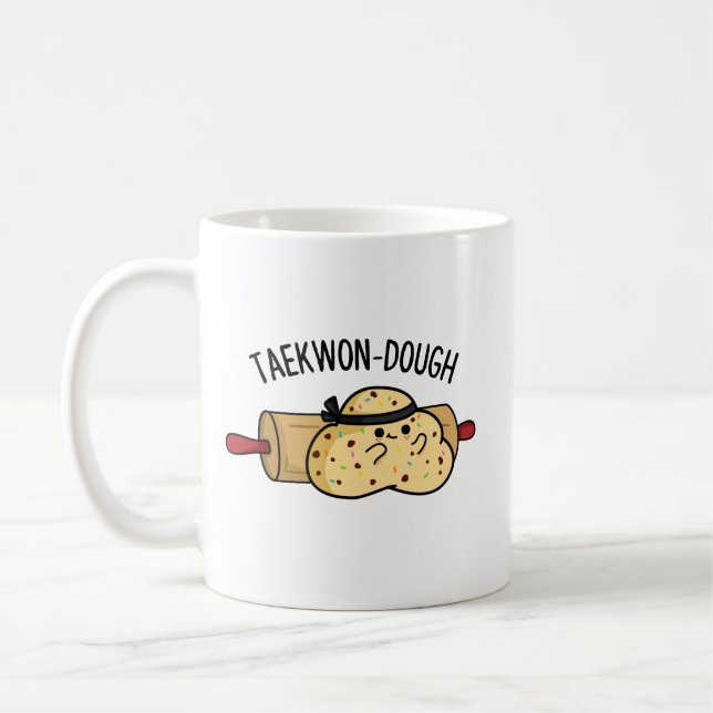 Taekwon-Dough Funny Baking Pun Kaffemugg (Vänster)