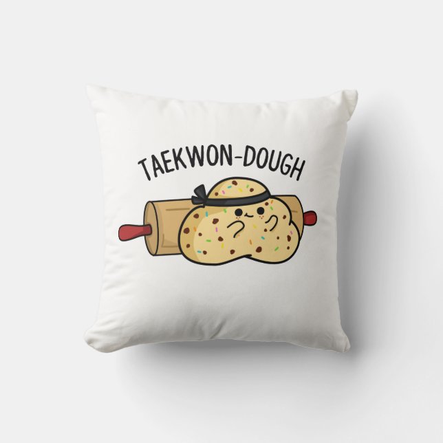 Taekwon-Dough Funny Baking Pun Kudde (Framsida)