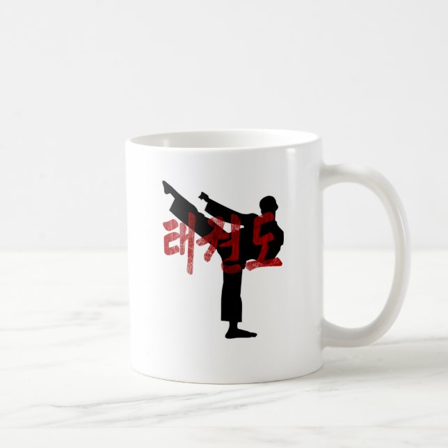 taekwon gör den Gunge KanjiHanjan utslagsplatsen Kaffemugg (Höger)