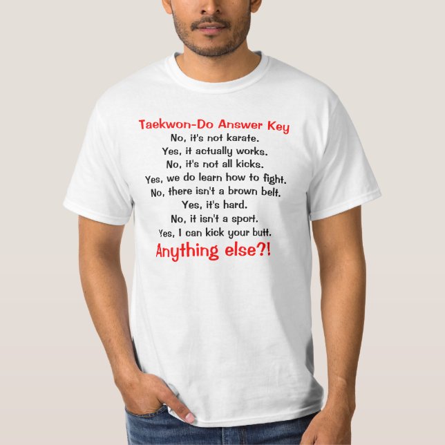 Taekwon-svara nyckeln t-shirt (Framsida)