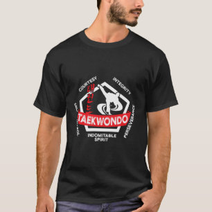 Taekwondo 5 Tenets martial Arts Ata Itf Tae Kwon D T Shirt