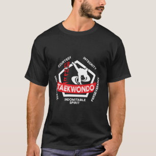 Taekwondo 5 Tenets mial Ata Itf Tae Kwon Do T Shirt