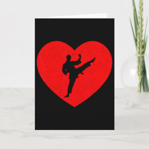 Taekwondo Alla hjärtans dag Hjärtform Taekwondo-äl Kort