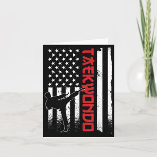 Taekwondo Amerikansk Flagga Taekwondo Utövare US F Kort