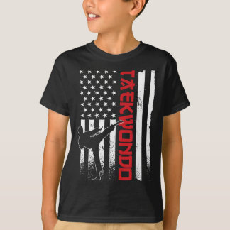 Taekwondo Amerikansk Flagga Taekwondo Utövare US F T Shirt