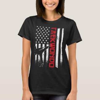 Taekwondo Amerikansk Flagga Taekwondo Utövare US F T Shirt