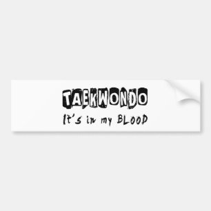 Taekwondo är det i mitt blod bildekal