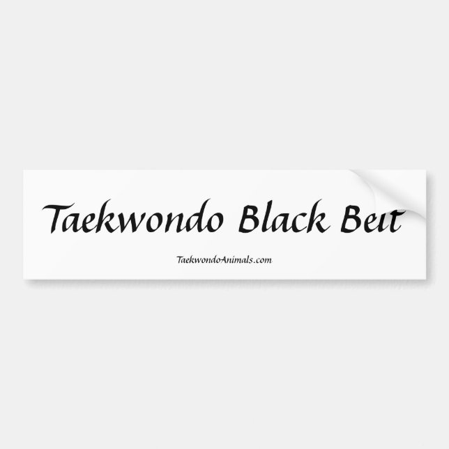 Taekwondo bildekal (Framsidan)