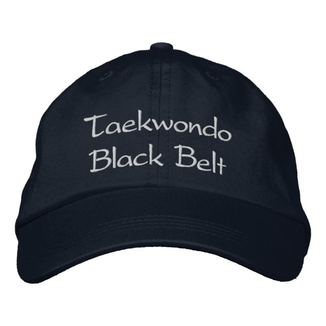 Taekwondo Black Bälte - Baseball Cap för marinflot Broderad Keps (Framsida)