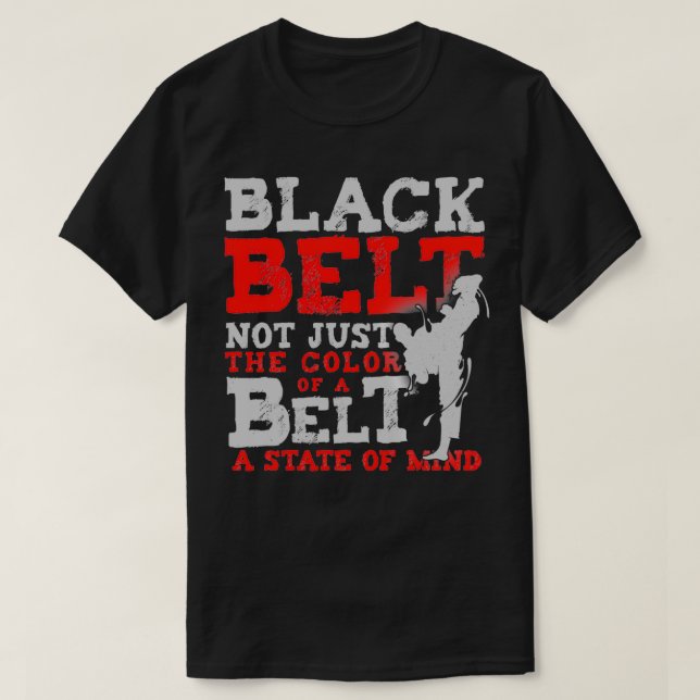 Taekwondo Black Bälte Gift Shirt T Shirt (Design framsida)