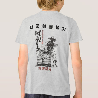 Taekwondo bryter gränser koreansk kampsport vintag t shirt