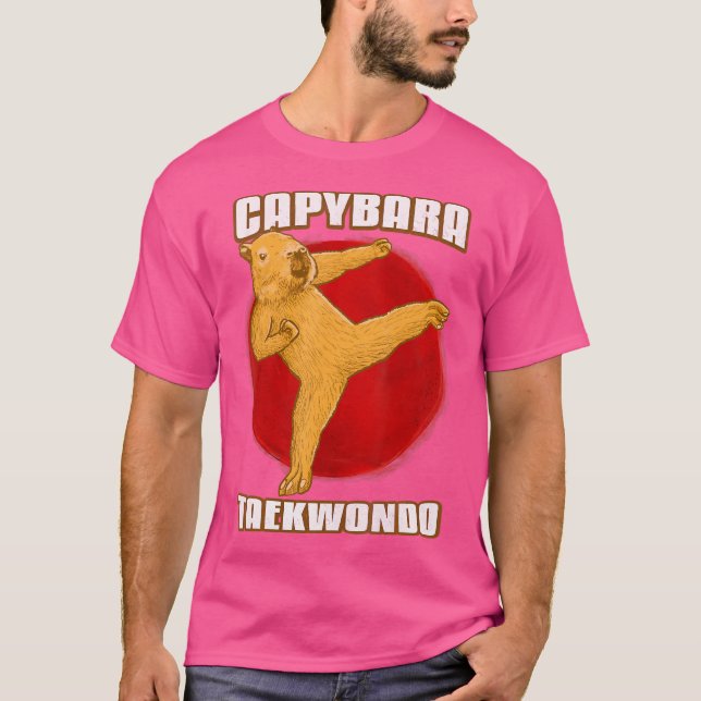 Taekwondo Capybara T Shirt (Framsida)