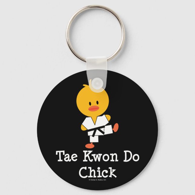 Taekwondo Chick Keychain Nyckelring (Framsida)