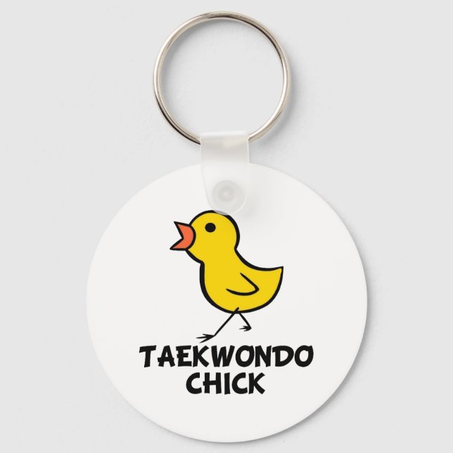 Taekwondo Chick Keychain Nyckelring (Framsida)