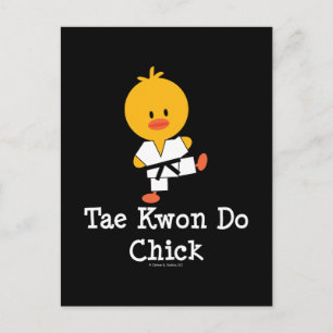 Taekwondo Chick Postcard Vykort