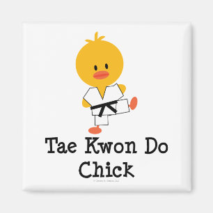 Taekwondo chickmagnet magnet