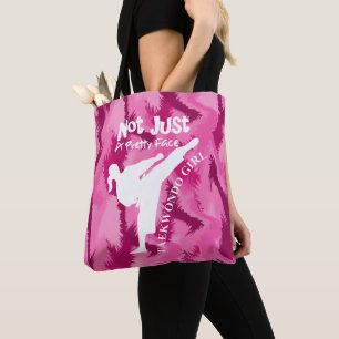 Taekwondo Cute Rosa White Girly Quote Tygkasse